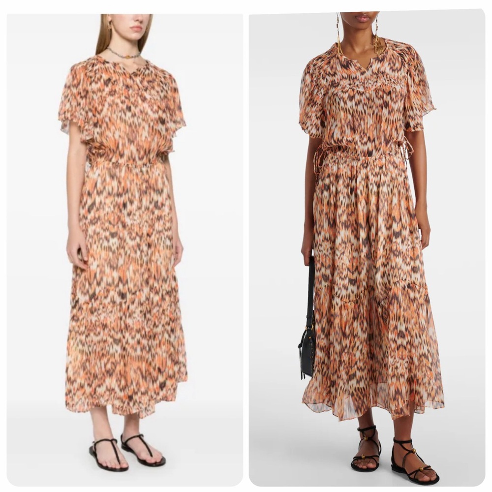 NWT $2200 Isabel Marant Odelia Crepe Silk Maxi Dress gorgeous!